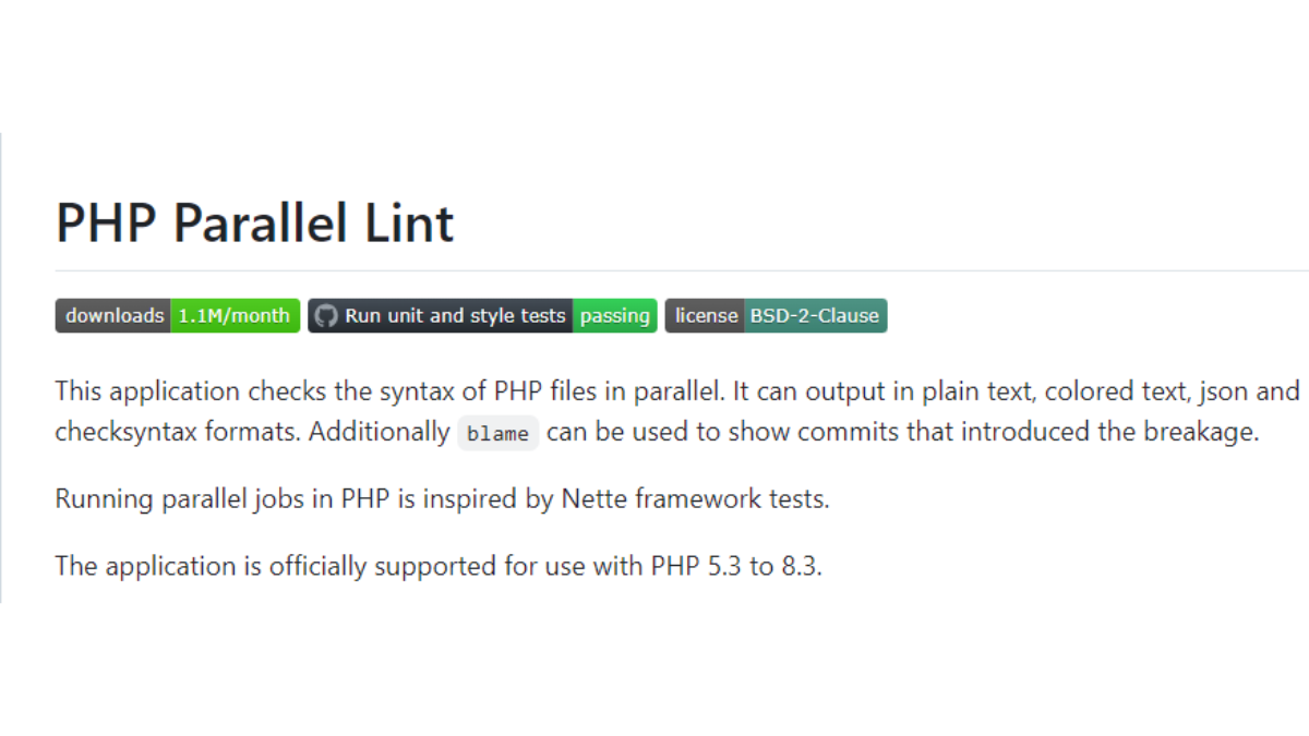 Parallel Lint