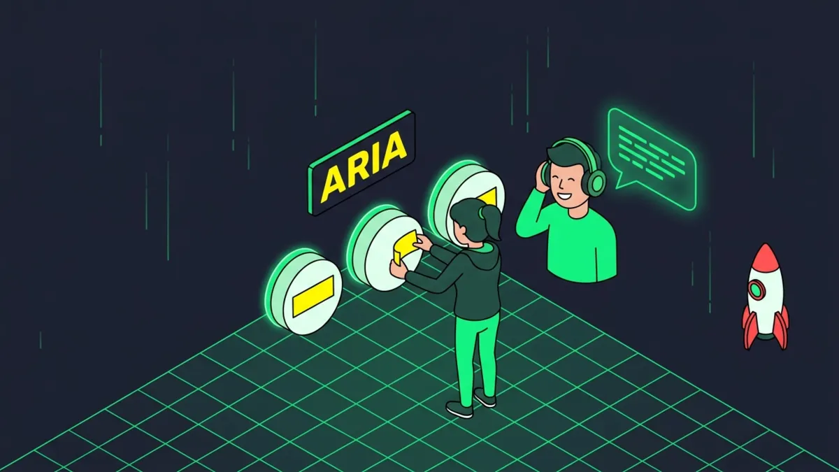 ARIA: Namensschilder für Bedienelemente, sparsam und richtig