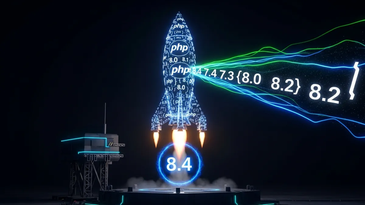 PHP Update Version Rocket Launch von PHP 7 auf PHP 8.4