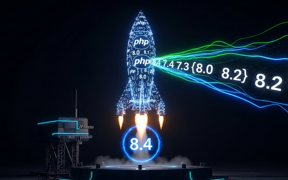 PHP Update Version Rocket Launch von PHP 7 auf PHP 8.4