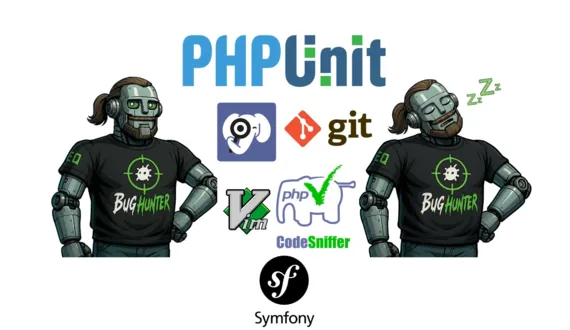 NCA PHP Chatbot wach und schlafend dazwischen Logos